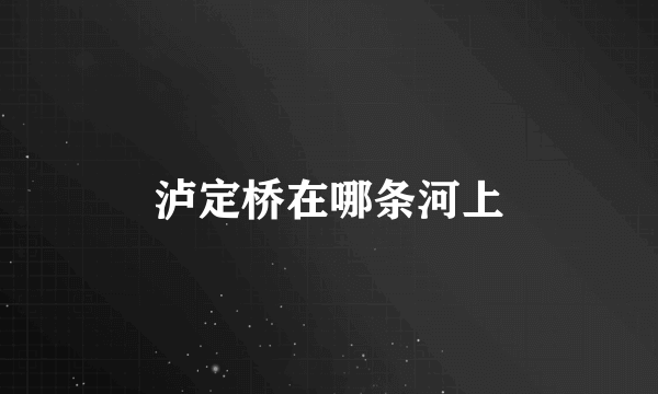 泸定桥在哪条河上