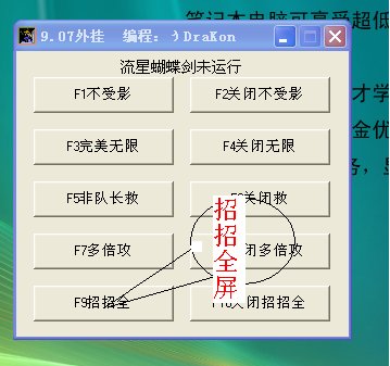 谁有流星蝴蝶剑全屏攻击？