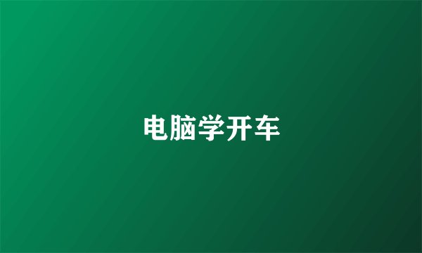 电脑学开车