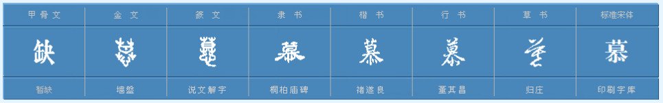 慕和暮组词有哪些