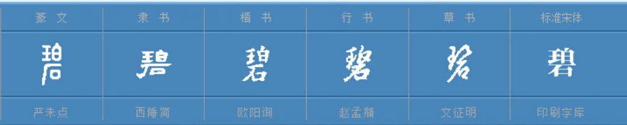 “碧”的组词有哪些？