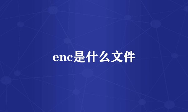 enc是什么文件