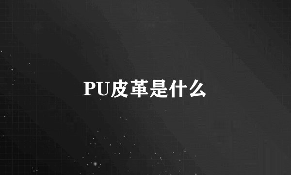 PU皮革是什么