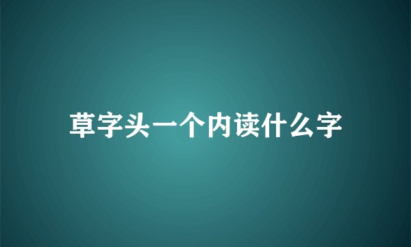草字头一个内读什么字