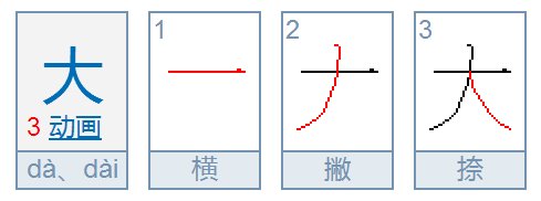 大字的笔顺是什么?