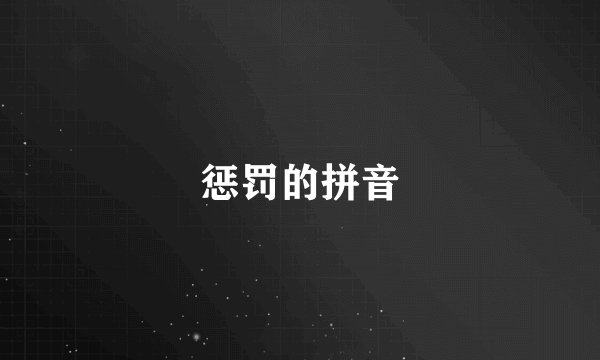 惩罚的拼音