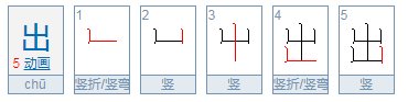 出字的笔顺