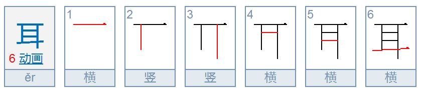 耳笔画笔顺怎么写