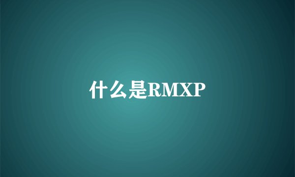 什么是RMXP