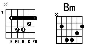 求吉他Bm按法
