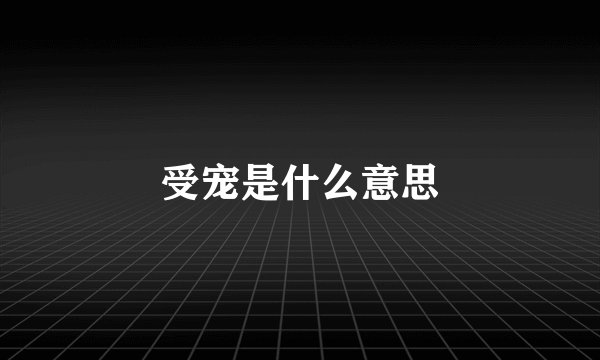 受宠是什么意思
