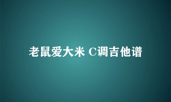 老鼠爱大米 C调吉他谱