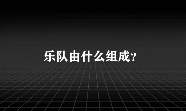 乐队由什么组成？
