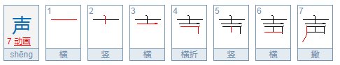 声的笔顺是怎样的？