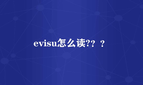 evisu怎么读?？？