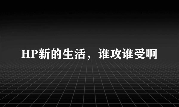 HP新的生活，谁攻谁受啊