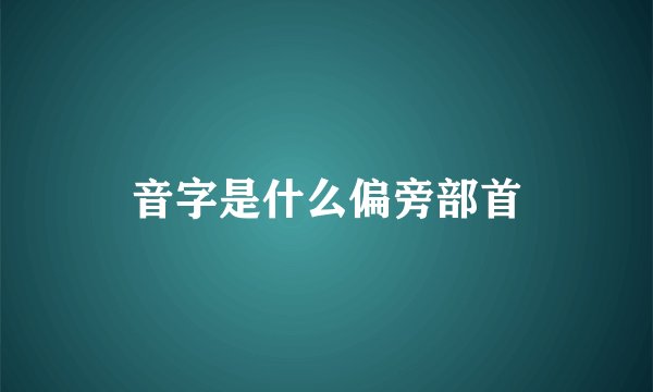 音字是什么偏旁部首