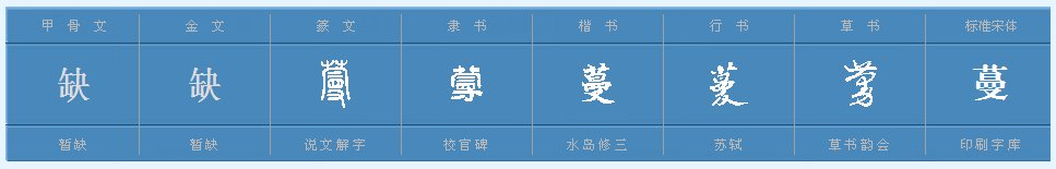 蔓的三个的多音字组词