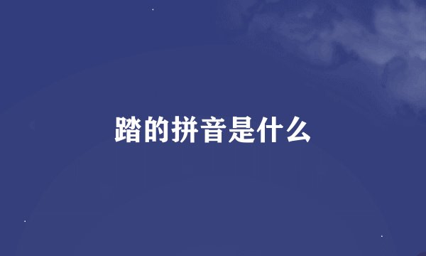 踏的拼音是什么