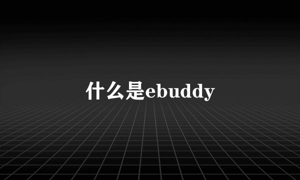 什么是ebuddy