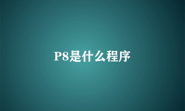 P8是什么程序