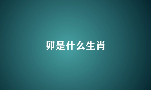 卯是什么生肖