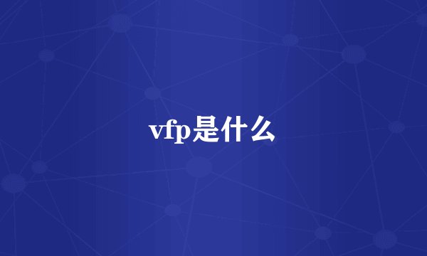 vfp是什么