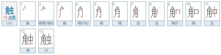 触的偏旁是什么