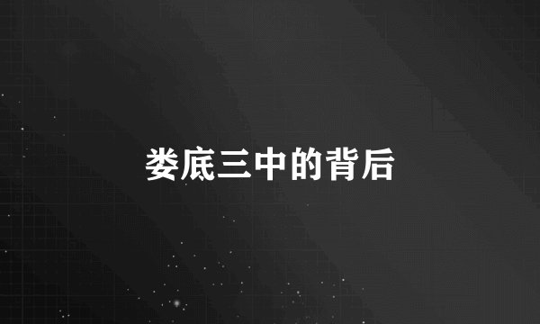 娄底三中的背后