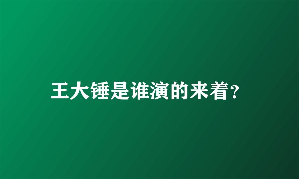 王大锤是谁演的来着？