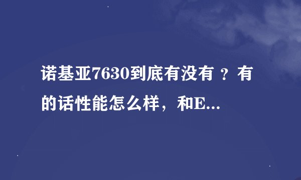 诺基亚7630到底有没有 ？有的话性能怎么样，和E71相比有什么优劣？ 哪个更适合女性用？