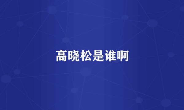 高晓松是谁啊