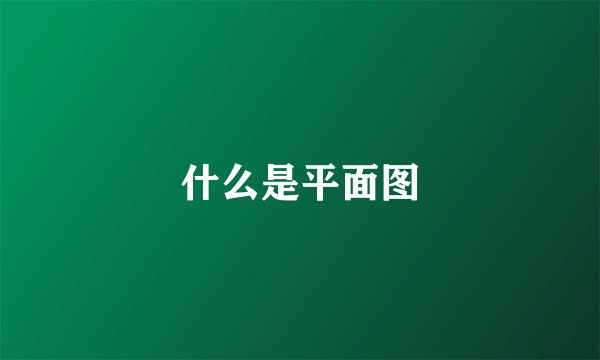 什么是平面图