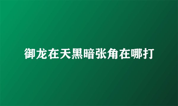 御龙在天黑暗张角在哪打