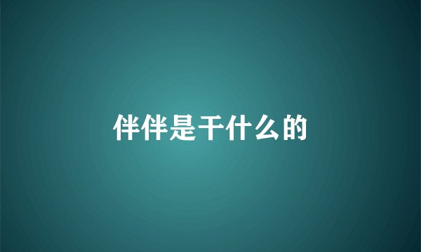 伴伴是干什么的