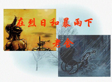 求老舍写的《在烈日和暴风雨下》正文
