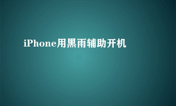 iPhone用黑雨辅助开机