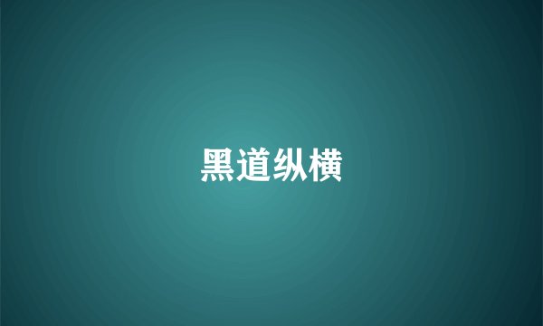黑道纵横