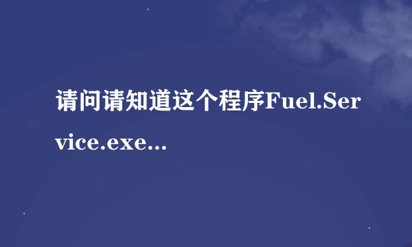 请问请知道这个程序Fuel.Service.exe是干什么的，它总是不充许就自动运行，然后还无法清楚