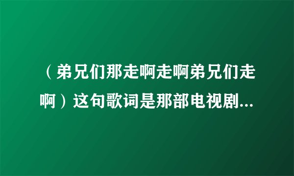 （弟兄们那走啊走啊弟兄们走啊）这句歌词是那部电视剧的主题曲？