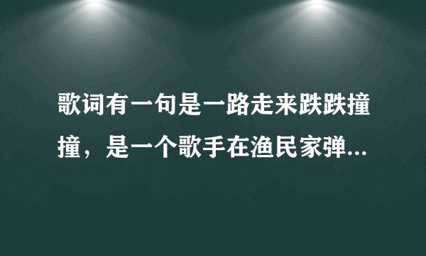 歌词有一句是一路走来跌跌撞撞，是一个歌手在渔民家弹吉他唱的。