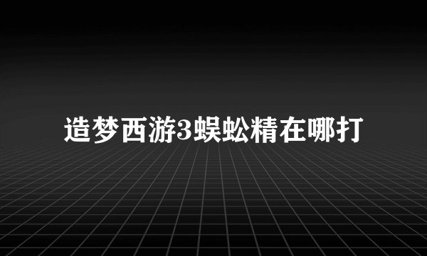 造梦西游3蜈蚣精在哪打