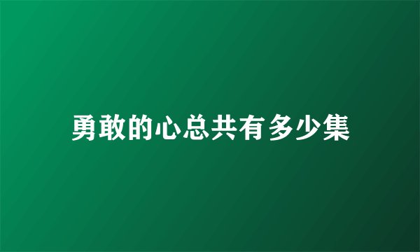 勇敢的心总共有多少集