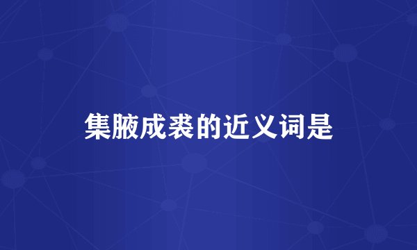 集腋成裘的近义词是