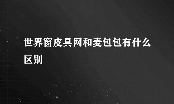 世界窗皮具网和麦包包有什么区别