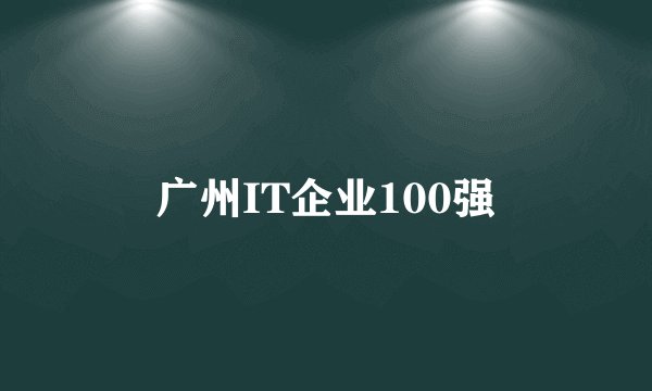 广州IT企业100强