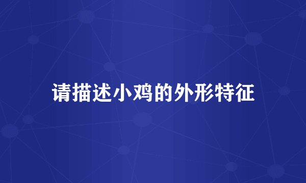请描述小鸡的外形特征