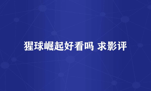 猩球崛起好看吗 求影评