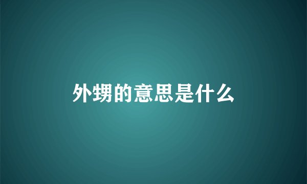 外甥的意思是什么