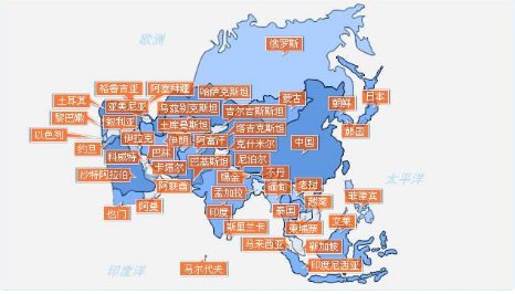 亚洲国家的名字有哪些？